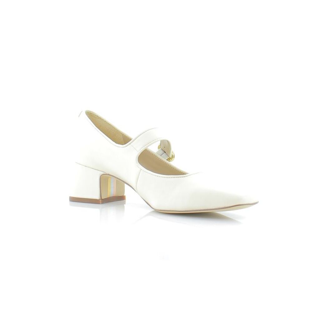 Sam Edelman Cream Block Heel Pumps